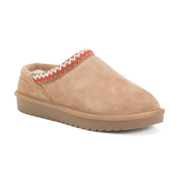 GREYSTONE Suede Shelby Slip On Slippers - Picture 1 of 3